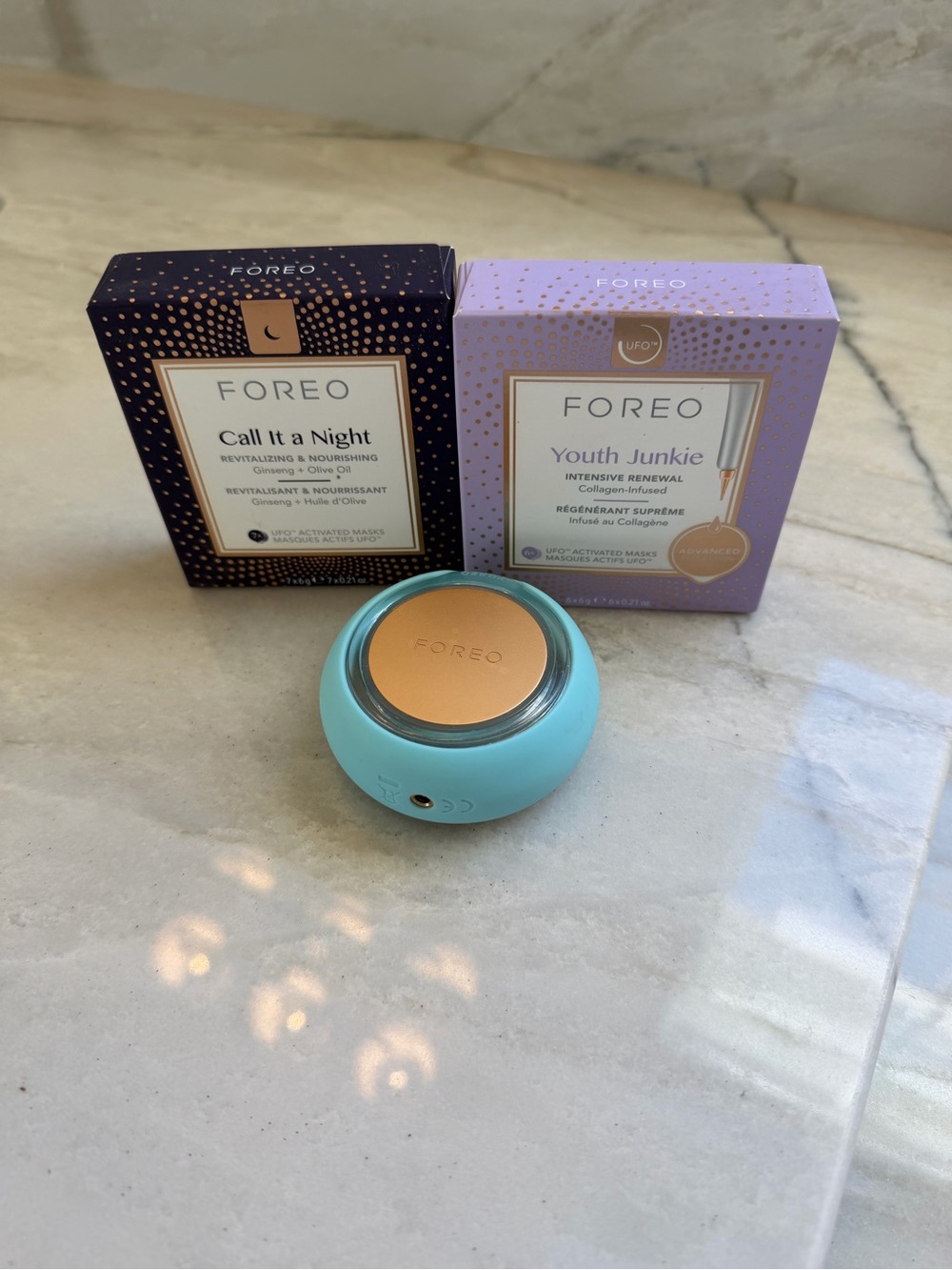 FOREO UFO Facial Device with Two Mask Boxes